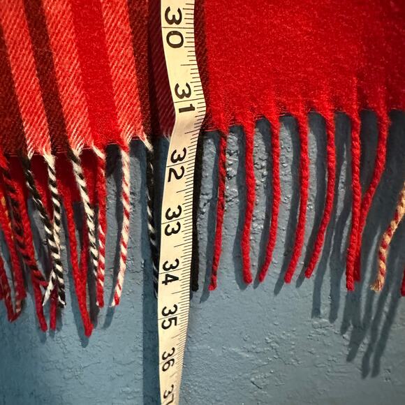 Cashmink by V. Fraas Holiday Scarf Red Black White Plaid Warm Soft Winter Gifty - Picture 4 of 5